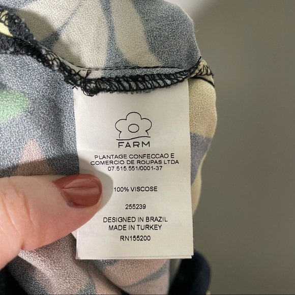 Anthropologie Farm Rio Calla Evil Eye Boho Floral Print Flare Pants Size S - Picture 9 of 9